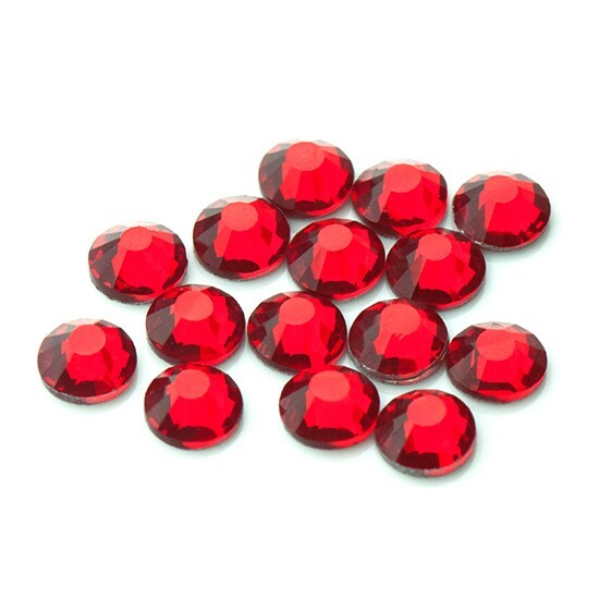 Jollin Hot Fix Flatback Rhinestones Glass Diamantes gems20ss 576pcs,Red